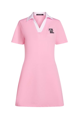 Robe polo en coton biologique - Rose