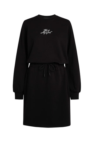 Robe sweat en coton biologique - Noir