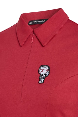 Robe polo en coton biologique - Rouge