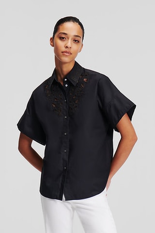 Chemisier en coton biologique - Noir