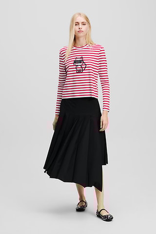 T-shirt en coton biologique - Fuchsia et blanc