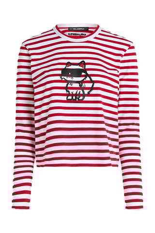 T-shirt en coton biologique - Fuchsia et blanc