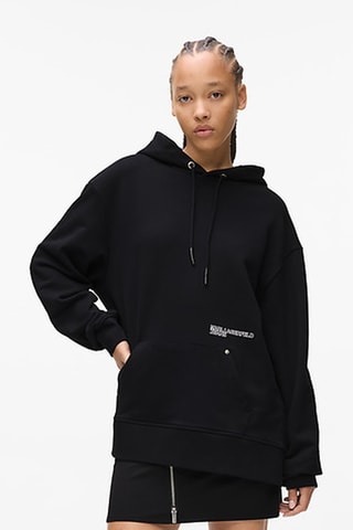 Sweat à capuche en coton biologique - Noir