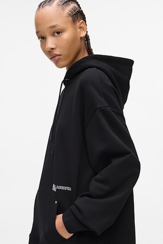 Sweat à capuche en coton biologique - Noir