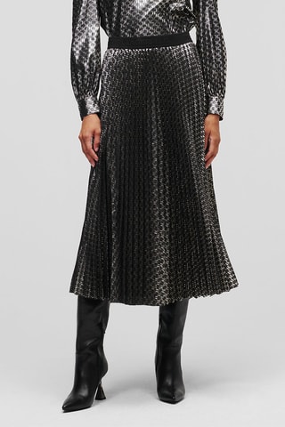 Jupe midi taille haute - Noir