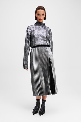 Jupe plissée - Argenté