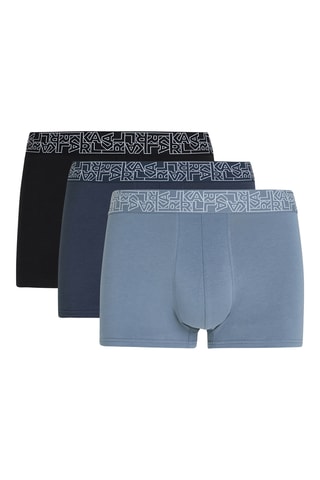 3 boxers - Bleu et noir