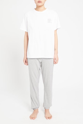 Pyjama Blanc et gris chiné