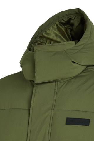 Doudoune longue à capuche - Kaki