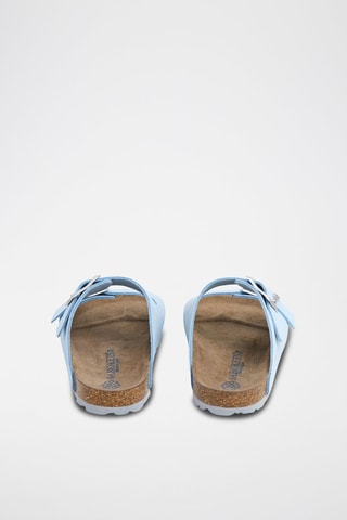 Mules en nubuck - Bleu