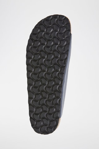 Leren Slippers - Marineblauw