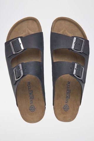 Leren Slippers - Zwart