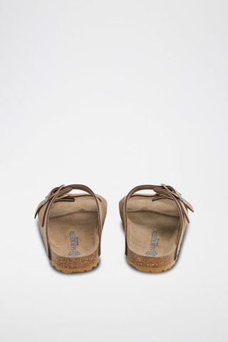 Mules en nubuck - Marron