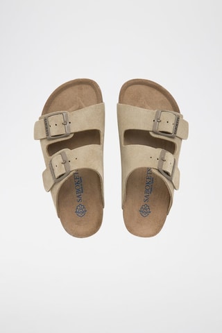 Mules en nubuck - Kaki