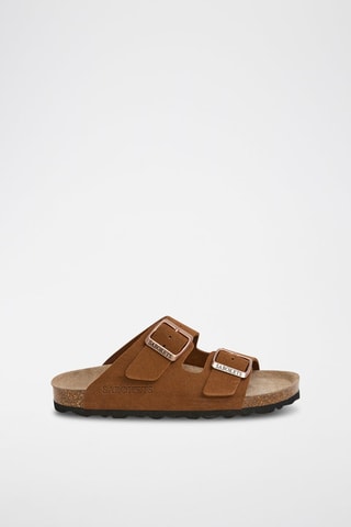 Mules en nubuck - Marron