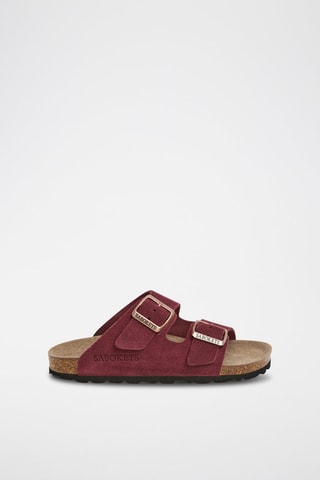 Mules en nubuck - Bordeaux