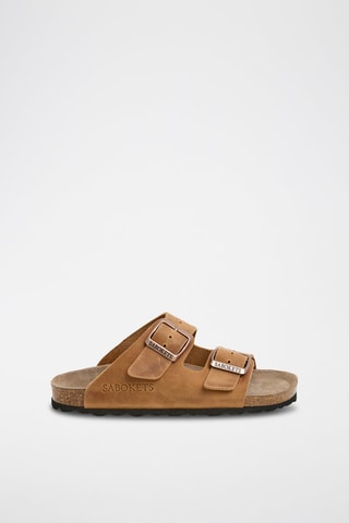 Mules en cuir - Marron