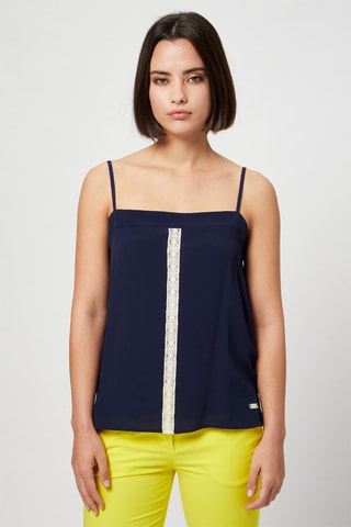 Zijden Top Marineblauw - Harmont & Blaine -  en 