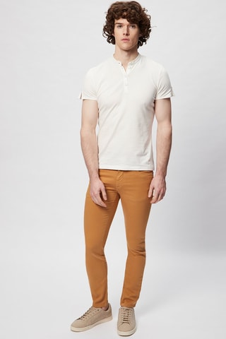 Broek Slim Fit Mosterdgeel - Harmont & Blaine - 
