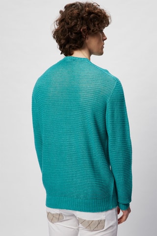 Linnen Trui Turquoise - Harmont & Blaine - 