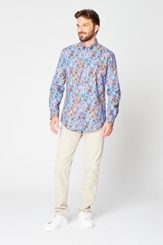 Overhemd Blauw - Harmont & Blaine - Rood, blauw en oranje