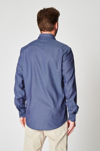 Overhemd Marineblauw en Ecru - Harmont & Blaine - Wit en blauw