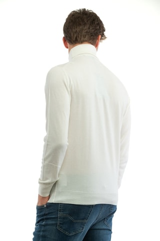 Kasjmier Trui - Beige - Wit en beige