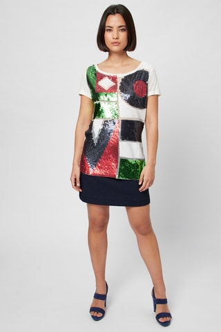 T-shirt Wit - Harmont & Blaine - Wit, zwart, rood en groen