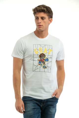 T-shirt - Wit - Wit, rood en geel