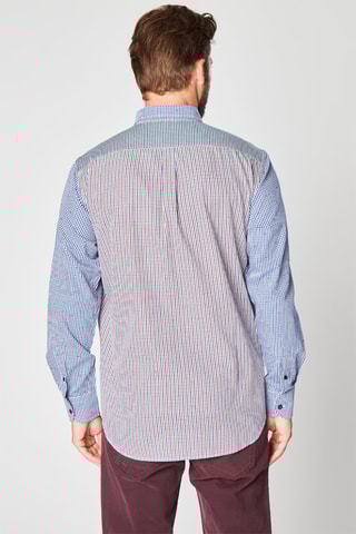 Overhemd Blauw en Bordeauxrood - Harmont & Blaine - Rood en blauw