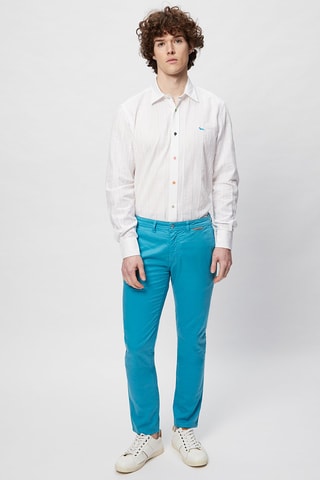 Rechte Broek Turquoise - Harmont & Blaine - Blauw en grijs