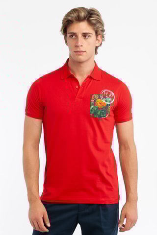 Polo - Rood - Harmont & Blaine Jeans - Wit, rood, groen en oranje