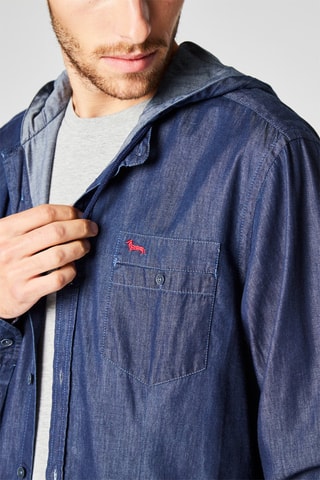 Jeansoverhemd Blauw - Harmont & Blaine - Rood en blauw