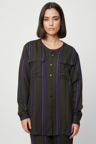 Blouse van 2 Materialen Olijfgroen Harmont & Blaine - Harmont & Blaine - Blauw, groen, bruin en paars