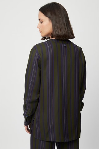 Blouse van 2 Materialen Olijfgroen Harmont & Blaine - Harmont & Blaine - Blauw, groen, bruin en paars