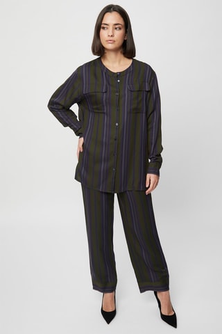 Blouse van 2 Materialen Olijfgroen Harmont & Blaine - Harmont & Blaine - Blauw, groen, bruin en paars