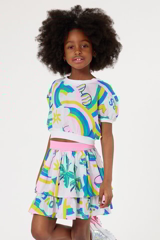 T-shirt - Branco e rosa