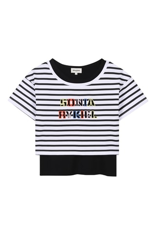 T-shirts e camisolas de alças - Preto e branco - Sonia rykiel