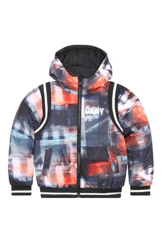 Dubbelzijdige Gewatteerde Jas met Capuchon - Zwart