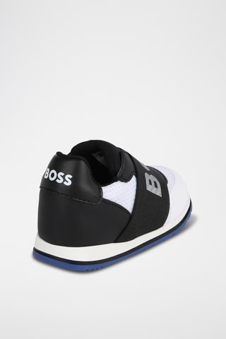 Sapatilhas em couro - Preto e branco