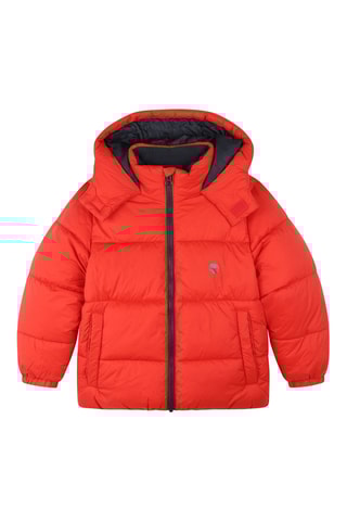 Gewatteerde Jas met Capuchon - Rood