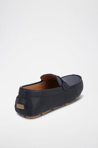Mocassins em couro - Azul  - Boss