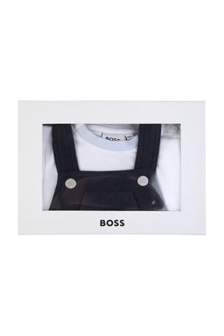 Tuinbroek en T-shirt - Blauw en Wit - Boss