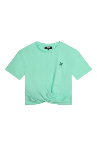 T-shirt de algodão biológico - Verde-hortelã - DKNY
