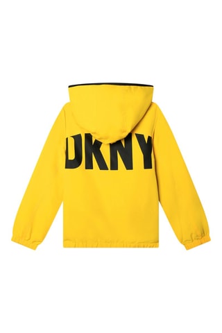 Dubbelzijdig jack met capuchon - Geel en Zwart - DKNY 