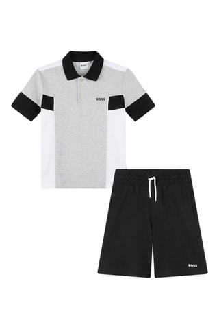 Polo en Bermuda - Grijs - Boss