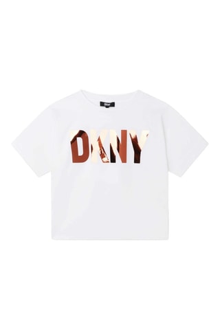 T-shirt em algodão biológico - Branco - DKNY