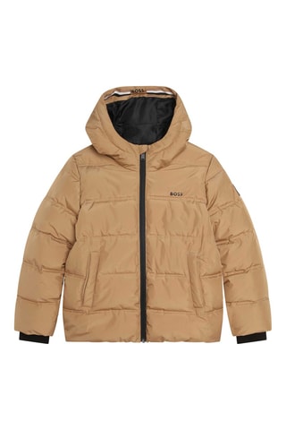 Gewatteerde Jas met Capuchon - Bruin - Boss