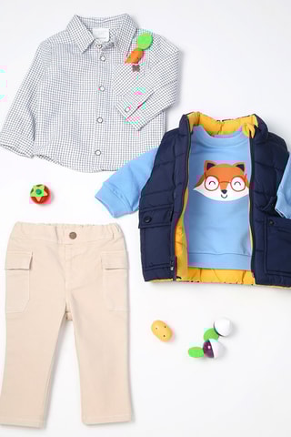 Sweat em algodão biológico - Azul-celeste - Absolutamente bonita,