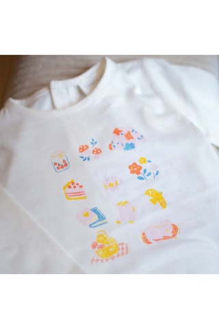 T-shirt em algodão biológico - Branco - Billieblush